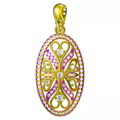 JCD Format Flower shape pendant 3design price