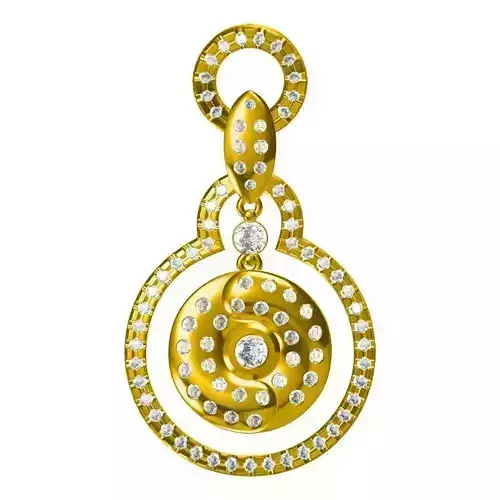 JCD Format  Diamond flower shape pendant jewellery 3dm files 