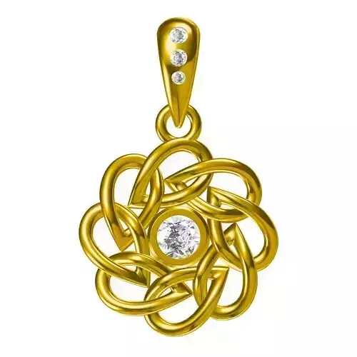 JCD Format  Diamond flower shape pendant jewelry files for sale