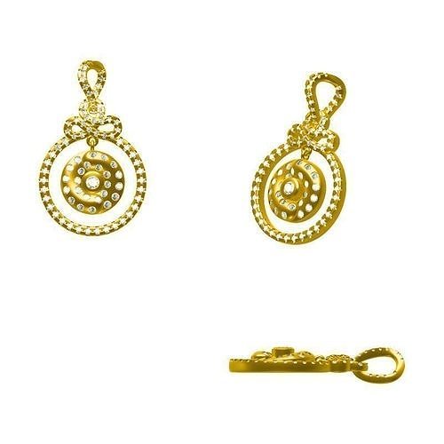 JCD Format  Diamond elegant flower shape pendant jewelcad 3D print model