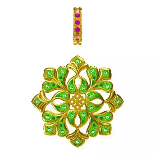 JCD Format  Cheap flower shape pendant types of jewelry files