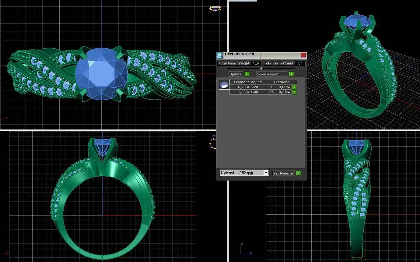Solitaire Ring  3D print model_0