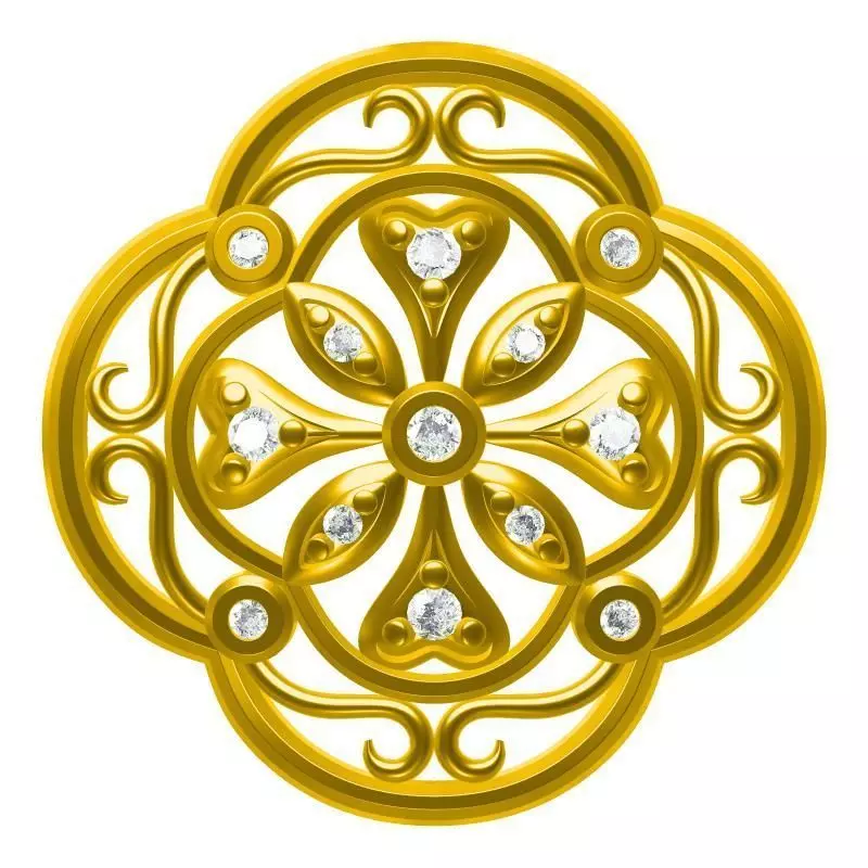 JCD Format  Cheap flower shape pendant 3D print model_0