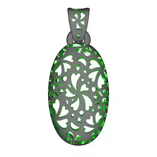JCD Format  Cheap flower shape pendant cad Diamond jewellery