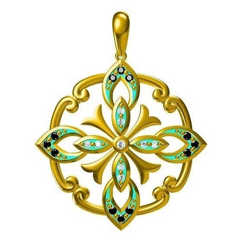JCD Format  Cheap flower shape pendant cad cam jewelry design 3D print model