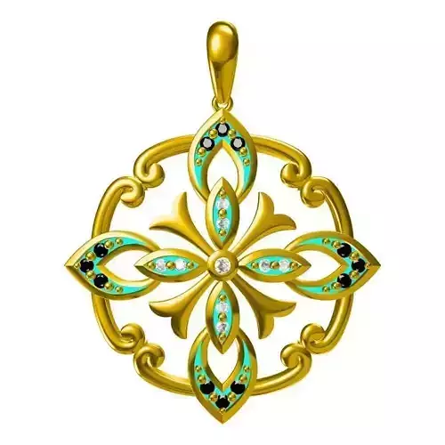 JCD Format  Cheap flower shape pendant cad cam jewelry design