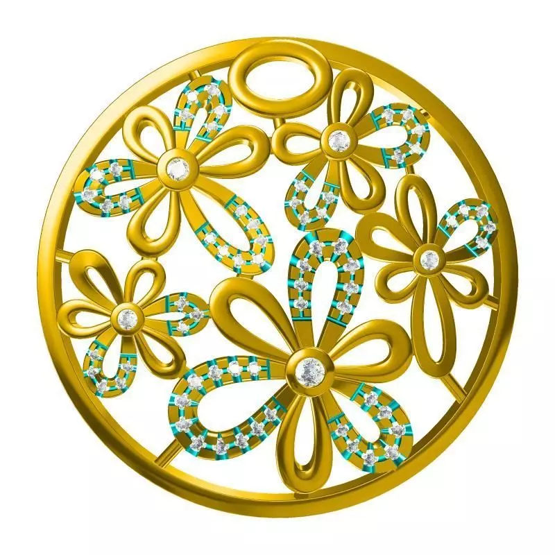 JCD Format Cheap flower shape pendant cad cam jewelry 3D model 3D ...