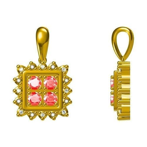JCD Format Cheap flower shape pendant 3D print model