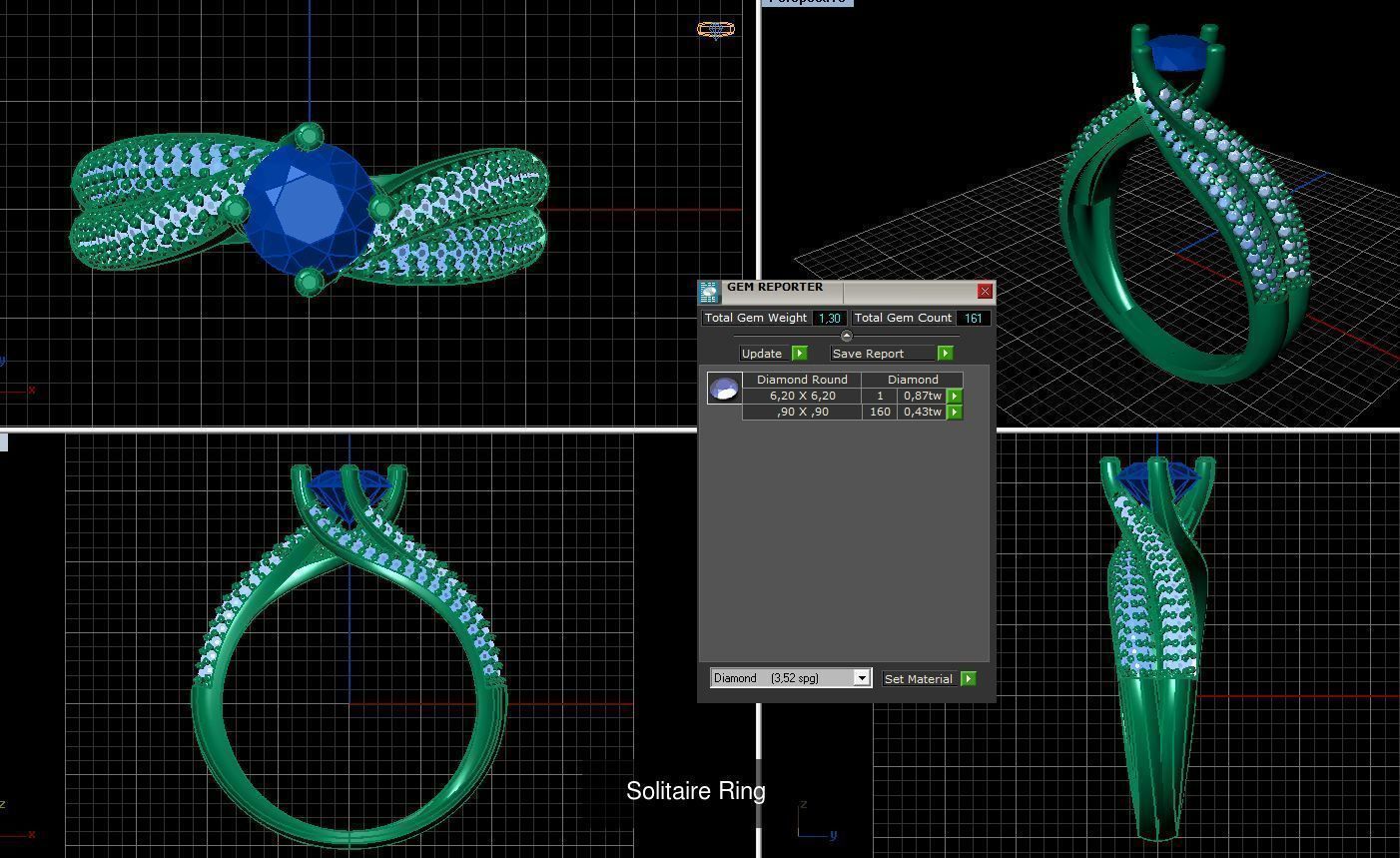 22 Model Solitaire Ring 3DM File 3D Model Collection_17