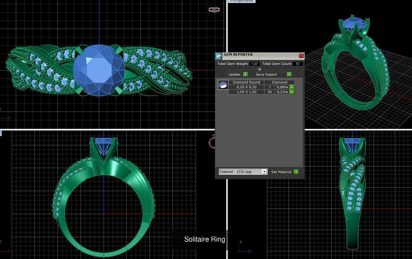 22 Model Solitaire Ring 3DM File 3D Model Collection_25