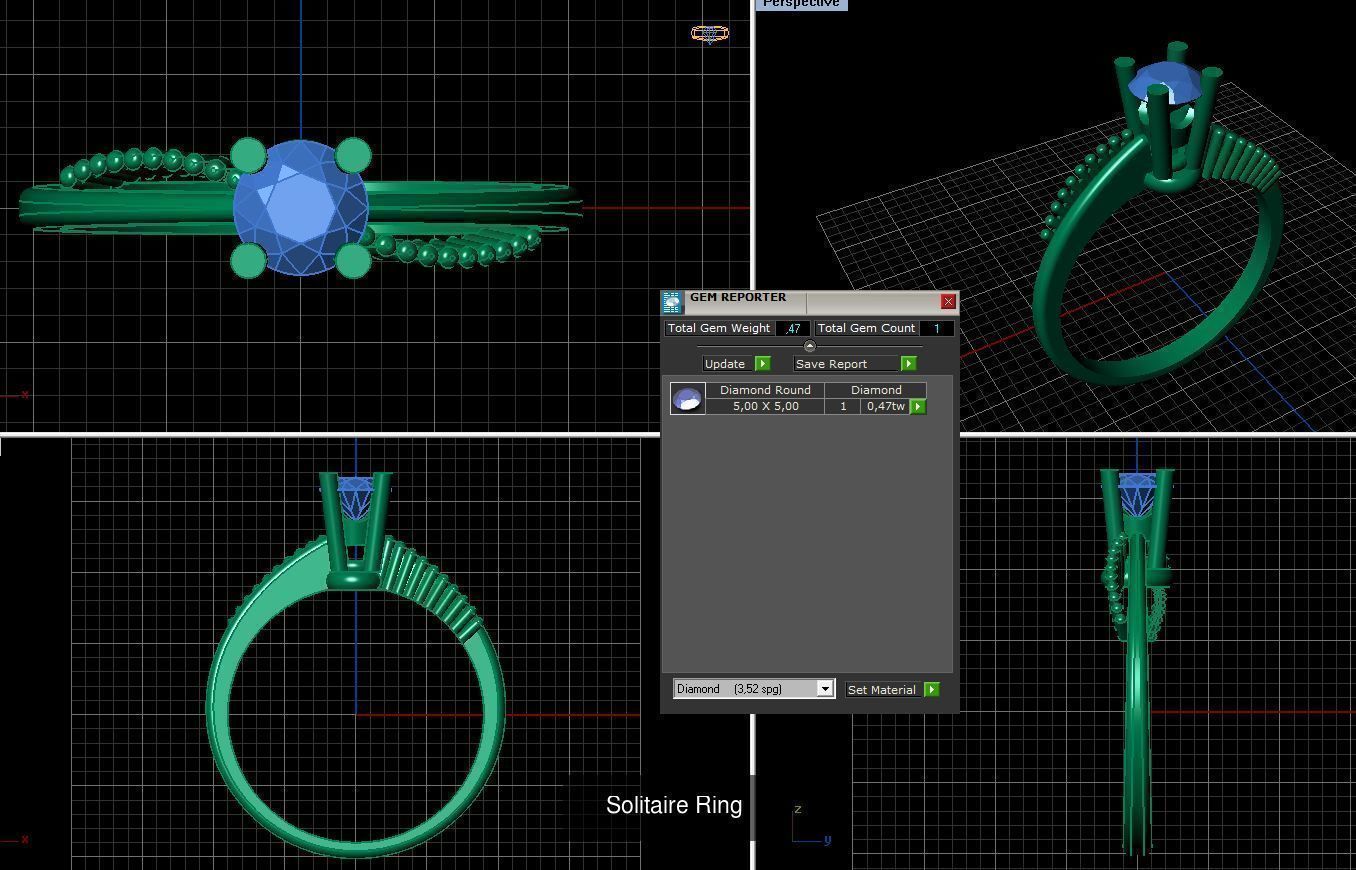 22 Model Solitaire Ring 3DM File 3D Model Collection_15