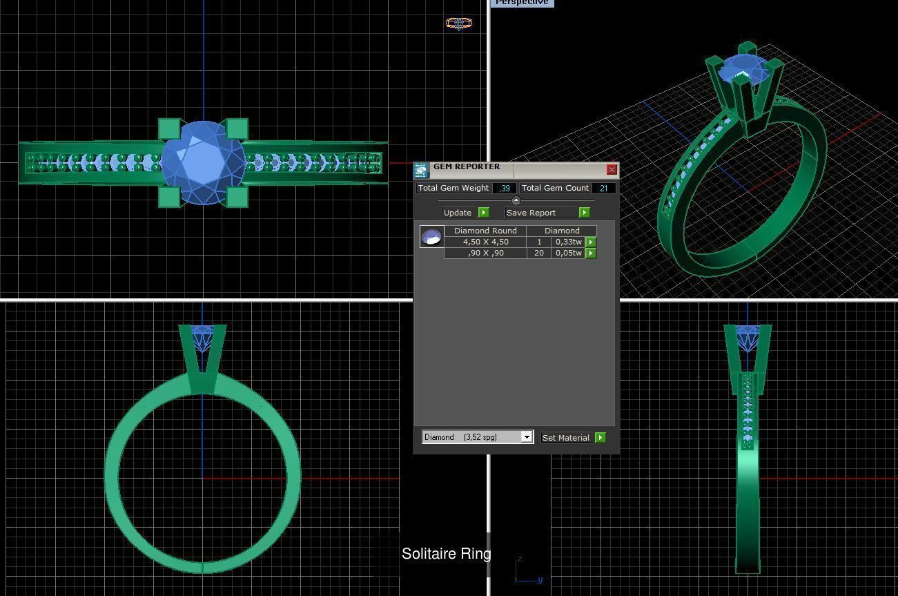 22 Model Solitaire Ring 3DM File 3D Model Collection_7