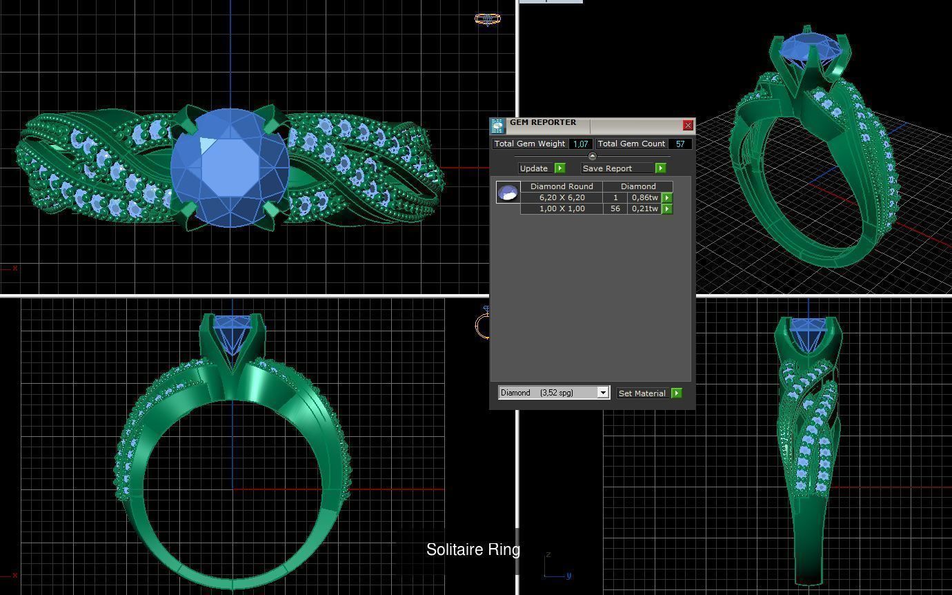 22 Model Solitaire Ring 3DM File 3D Model Collection_26