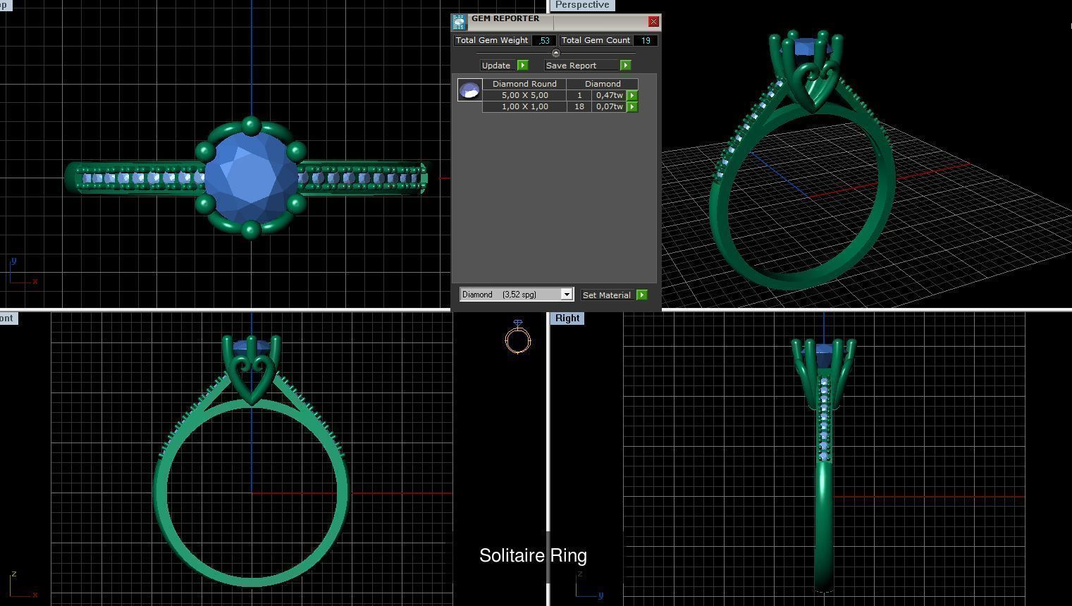22 Model Solitaire Ring 3DM File 3D Model Collection_5