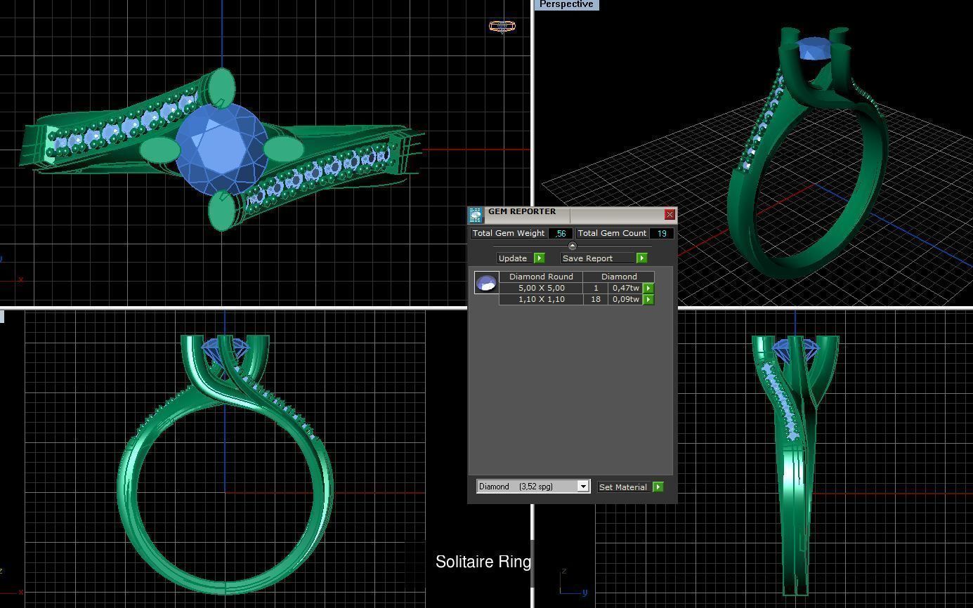 22 Model Solitaire Ring 3DM File 3D Model Collection_14