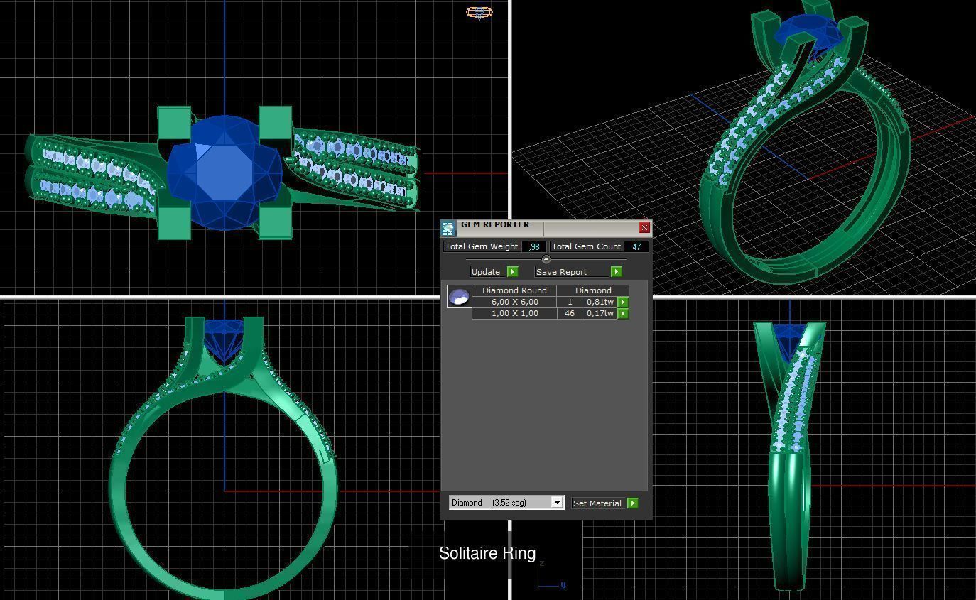 22 Model Solitaire Ring 3DM File 3D Model Collection_21
