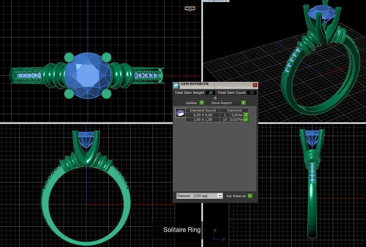 22 Model Solitaire Ring 3DM File 3D Model Collection_23