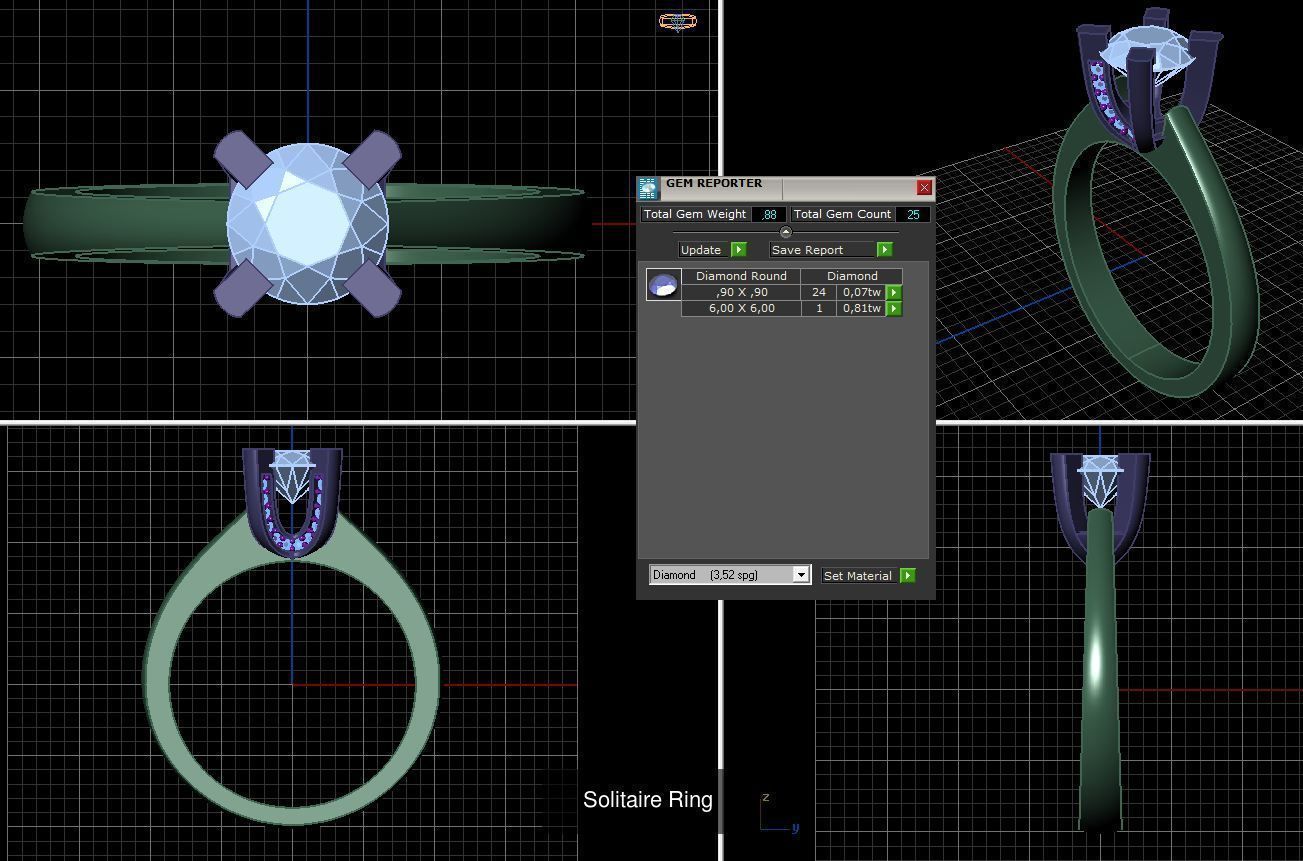 22 Model Solitaire Ring 3DM File 3D Model Collection_10