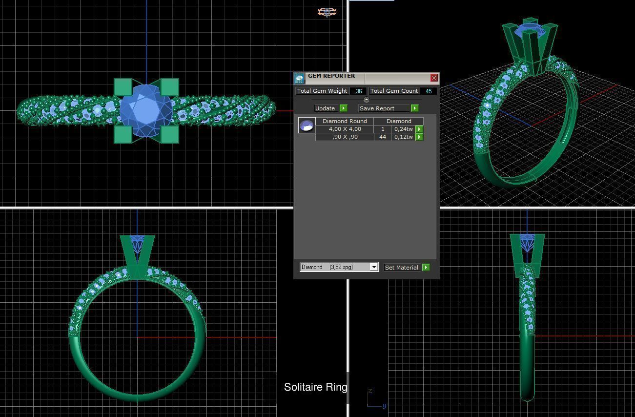 22 Model Solitaire Ring 3DM File 3D Model Collection_8