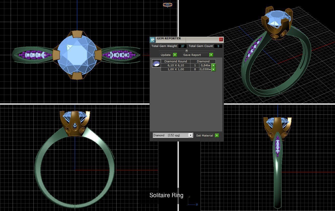 22 Model Solitaire Ring 3DM File 3D Model Collection_20