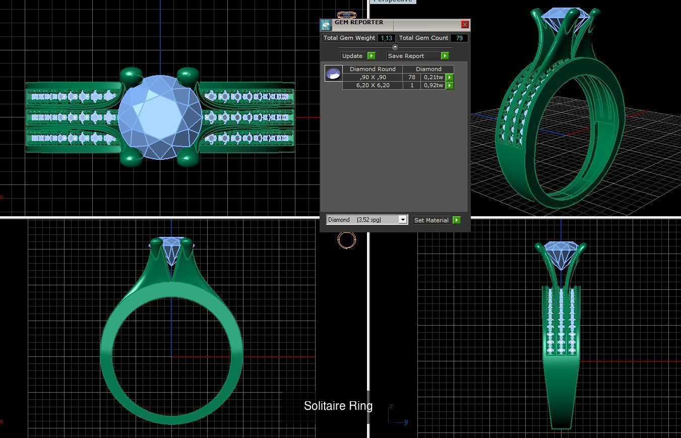 22 Model Solitaire Ring 3DM File 3D Model Collection_6