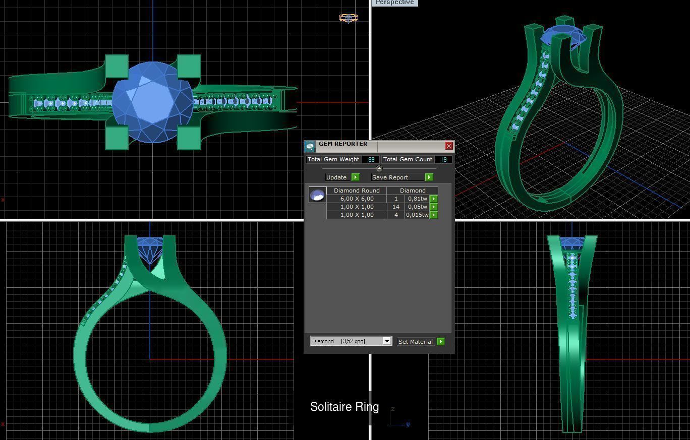 22 Model Solitaire Ring 3DM File 3D Model Collection_11