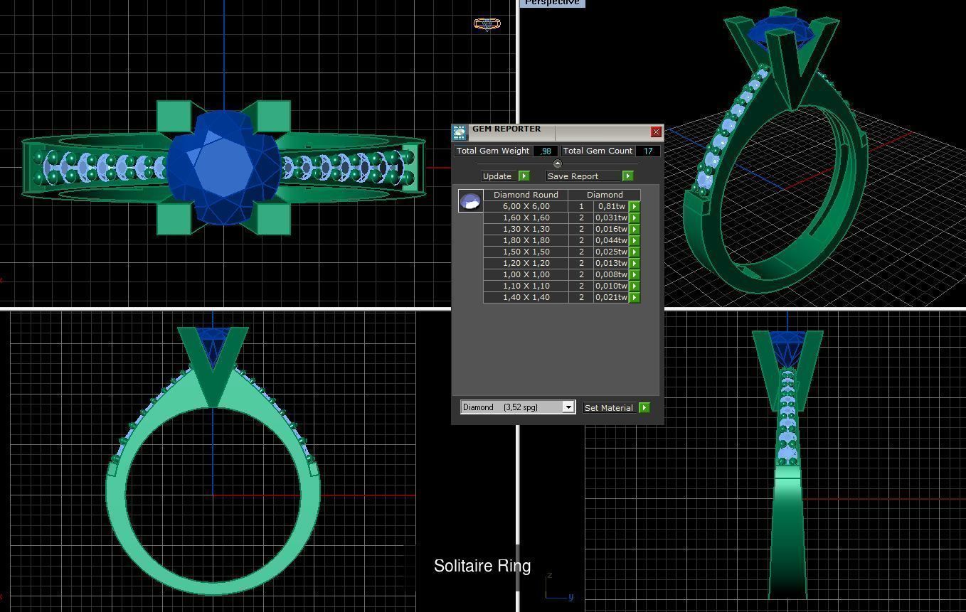 22 Model Solitaire Ring 3DM File 3D Model Collection_9