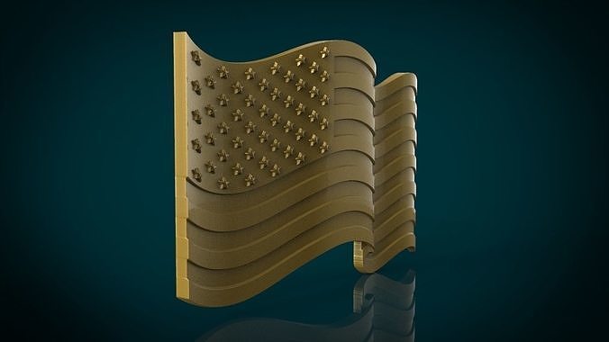 American Flag 3D print model