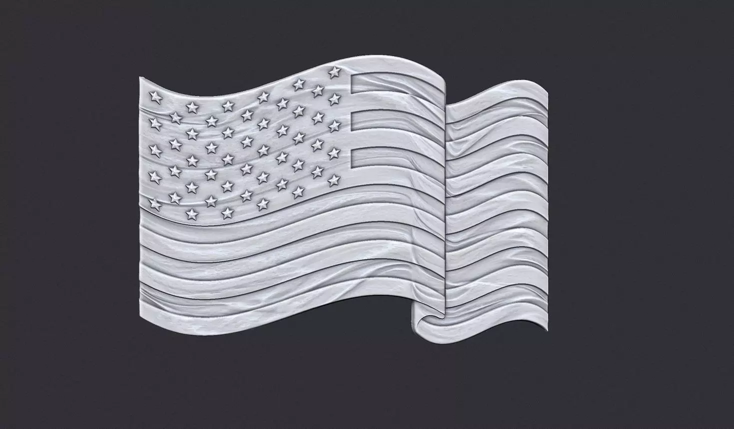 American Flag 3D print model_0