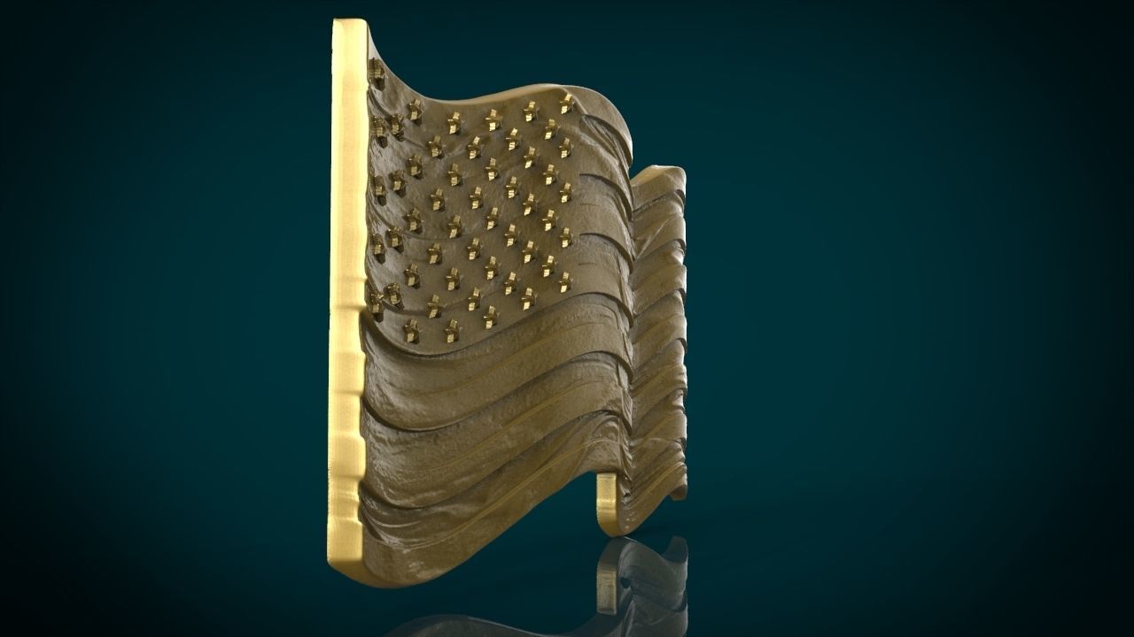 American Flag 3D print model_6