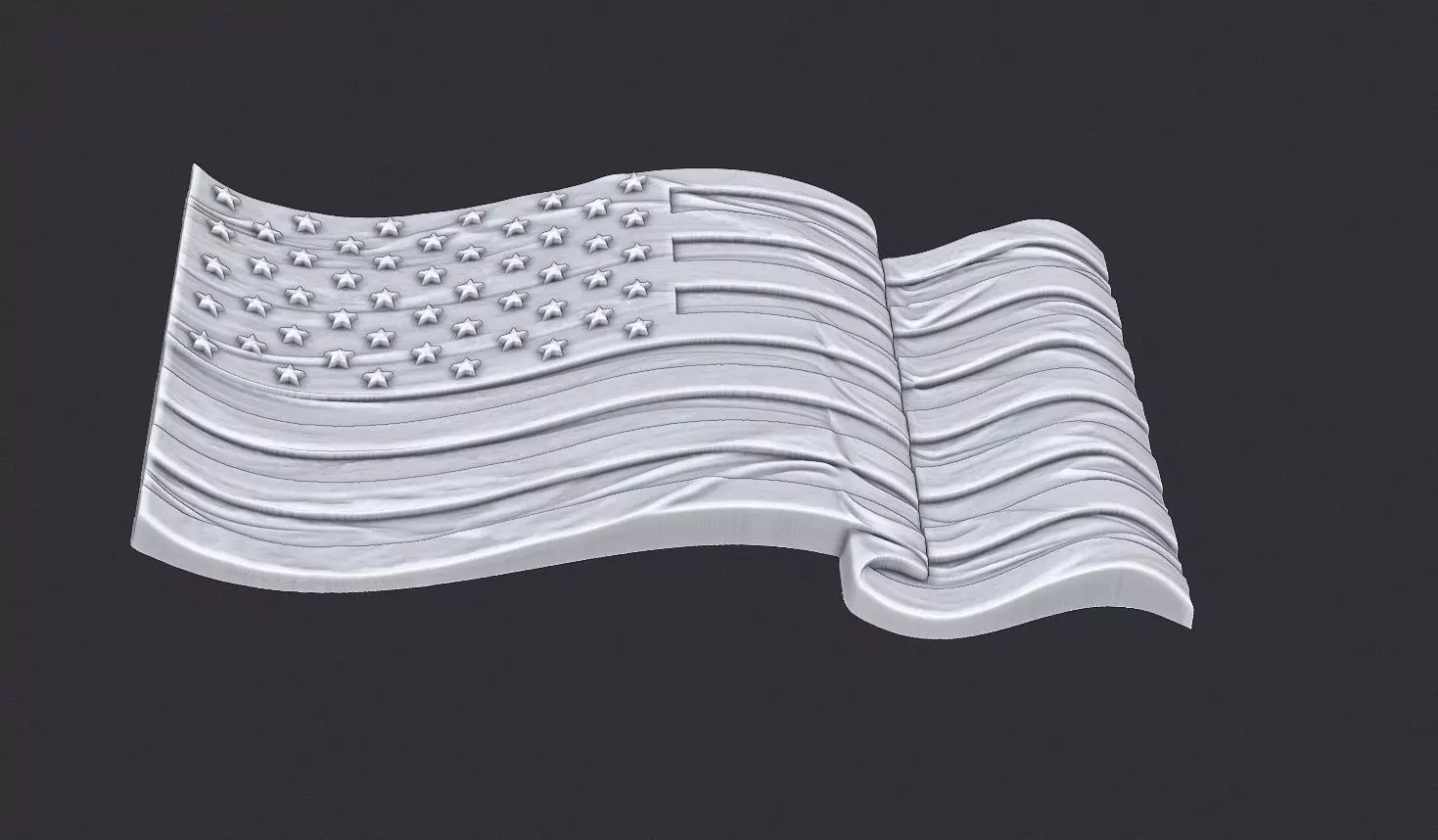 American Flag 3D print model_1