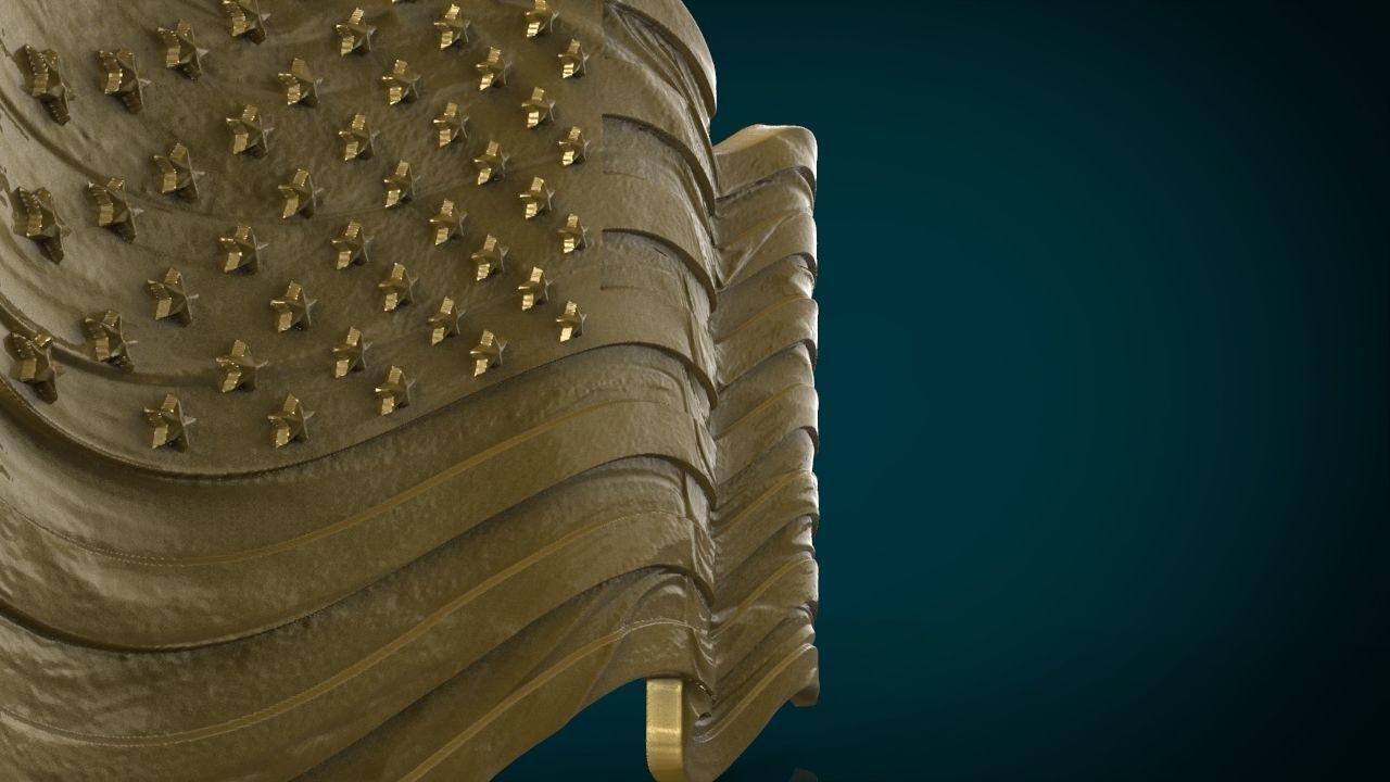 American Flag 3D print model_7
