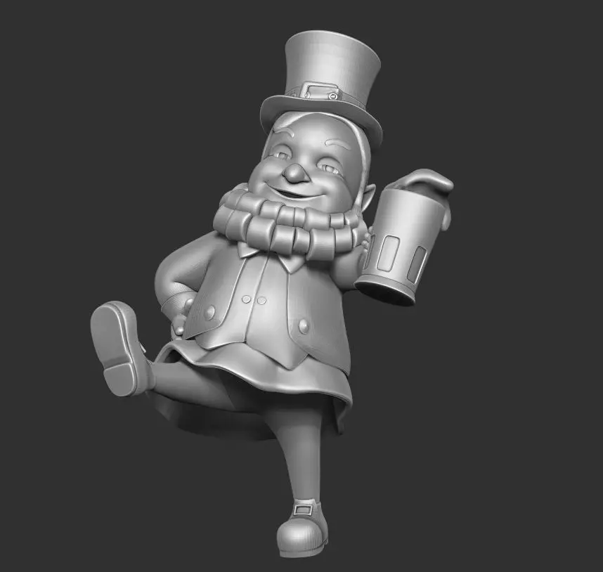 Character Leprechaun Drunk Cartoon Elf 3D model 3D model