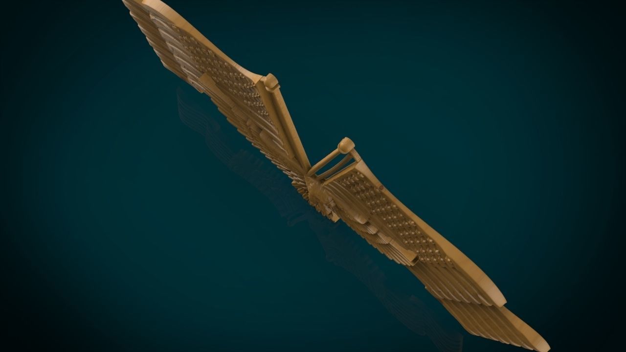 American Flag and Eagle 3D print model_7