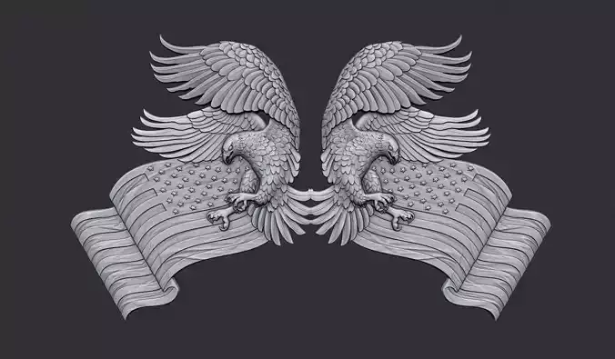 American Flag and Eagles