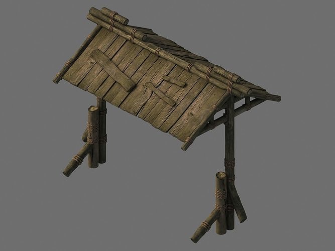 Tang Journey to the West - Wooden Gate 01 3D model