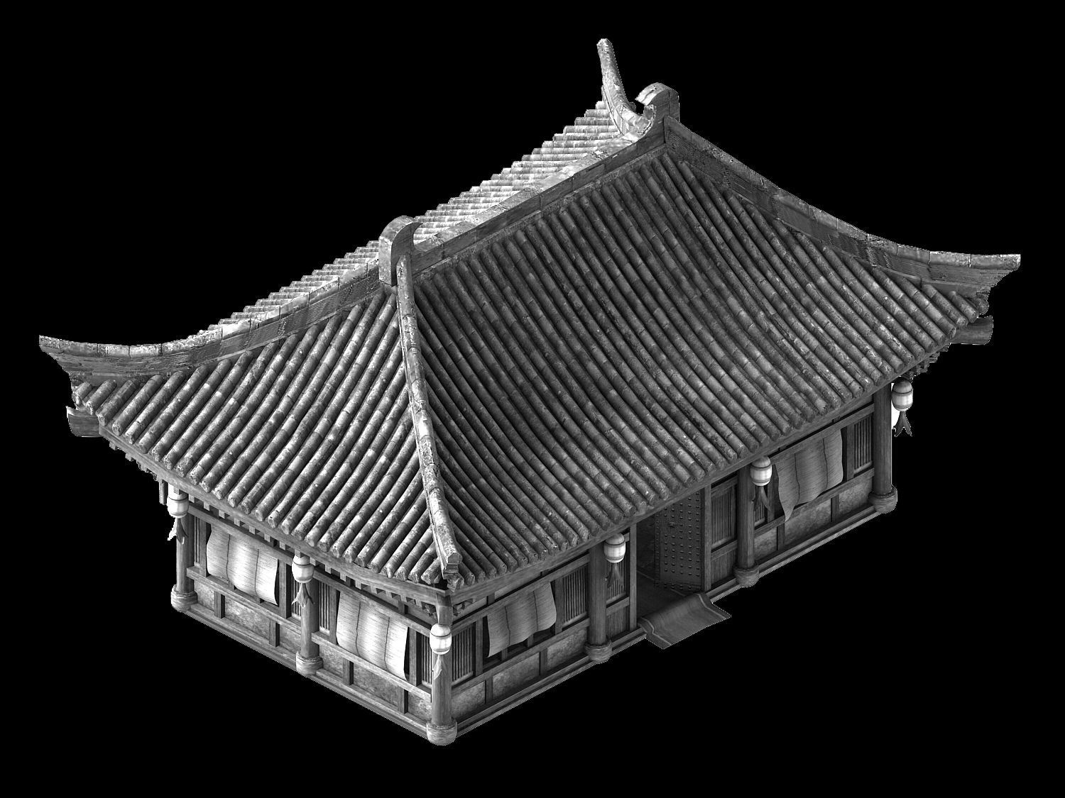 Tang Journey to the West - Ordinary Building 01 3D model_4