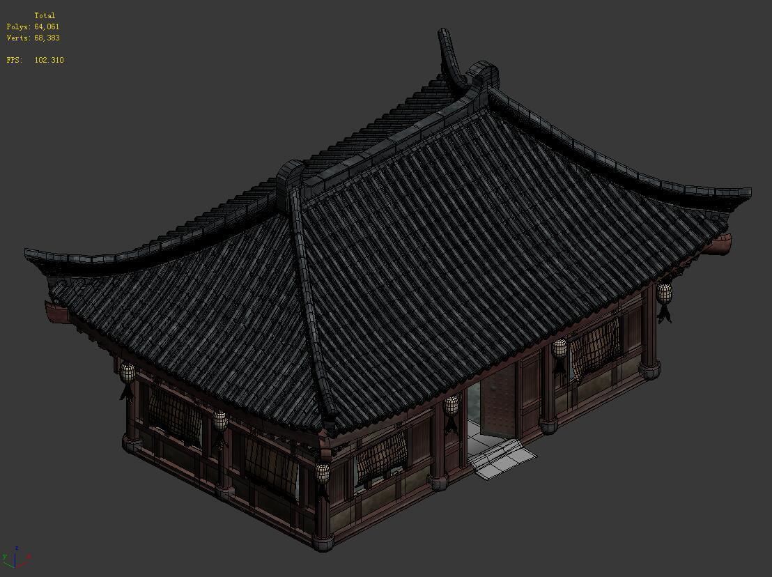 Tang Journey to the West - Ordinary Building 01 3D model_1