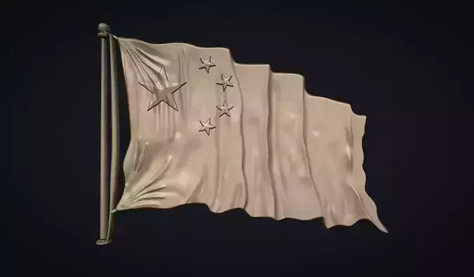 China Flag 3D print model