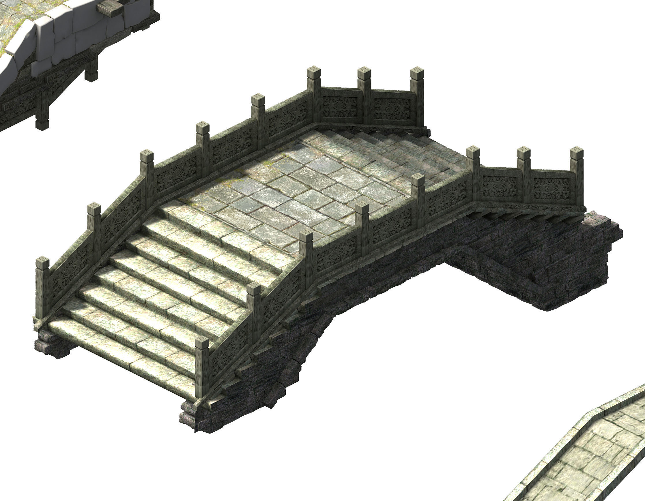 Tang Journey to the West - Stone Bridge 3D model_3