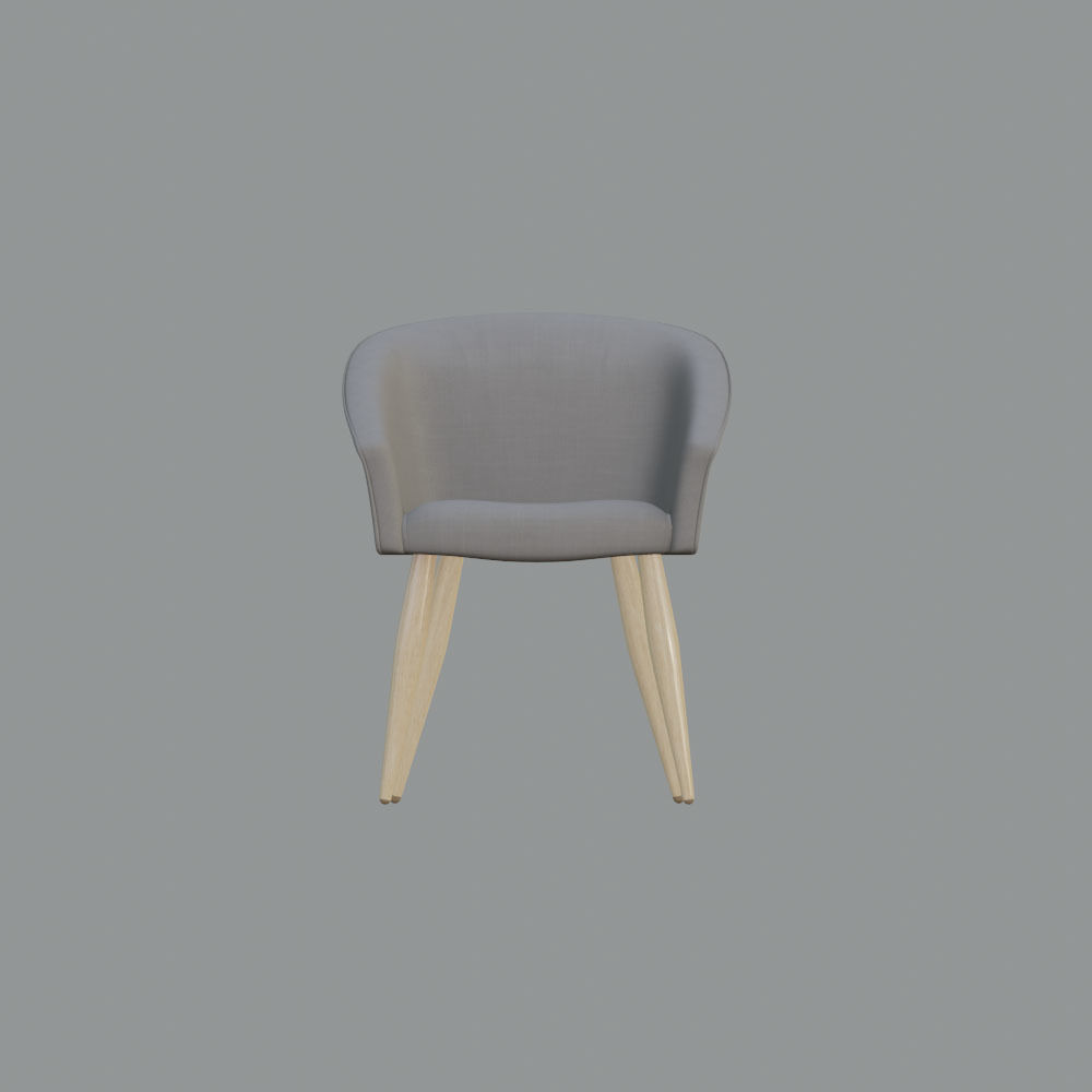 dining chair Low-poly 3D model_2