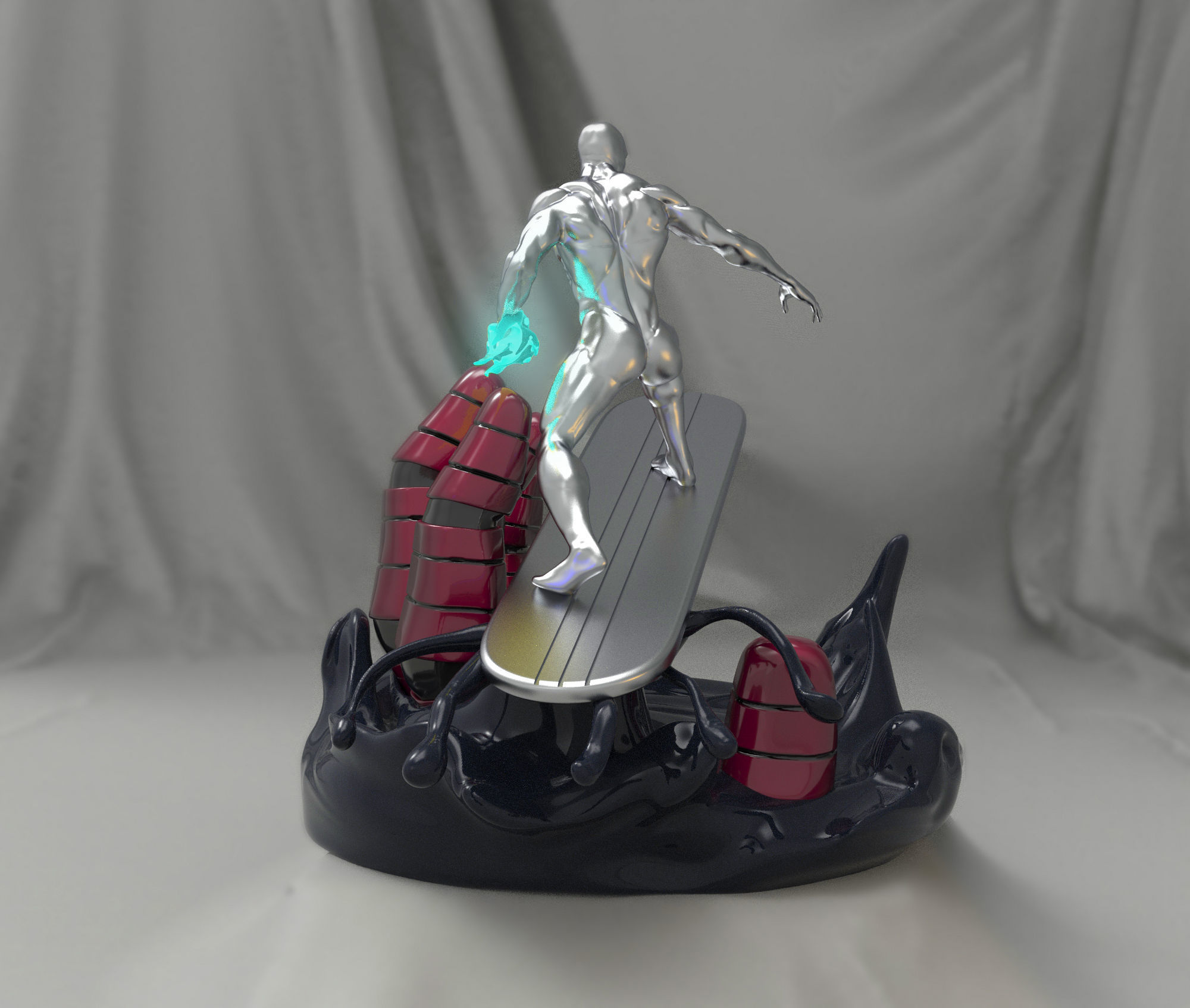 The Silver Surfer 3D print model_6