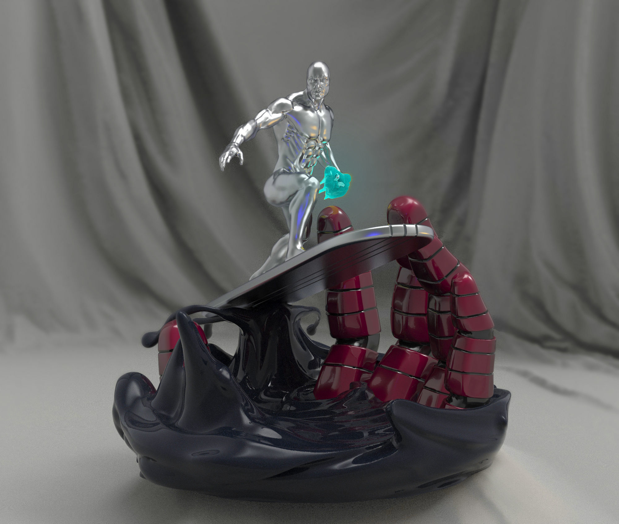 The Silver Surfer 3D print model_1