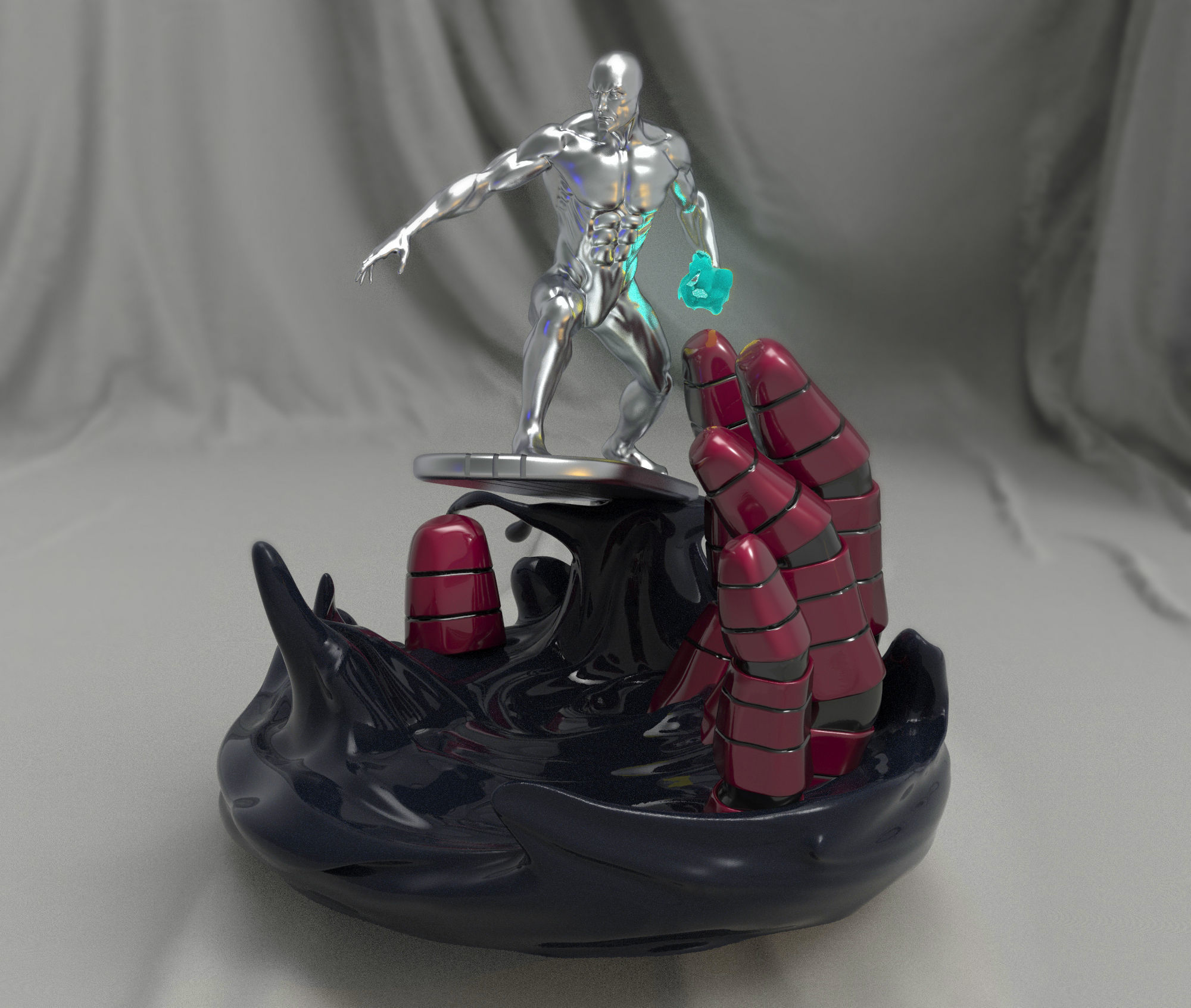 The Silver Surfer 3D print model_2