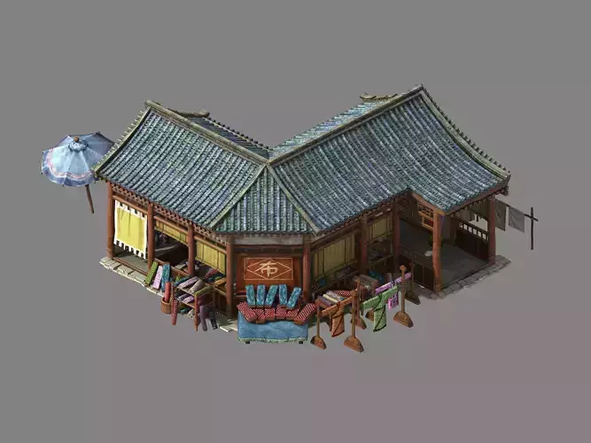 Tang Journey to the West - clothing shop 3D model