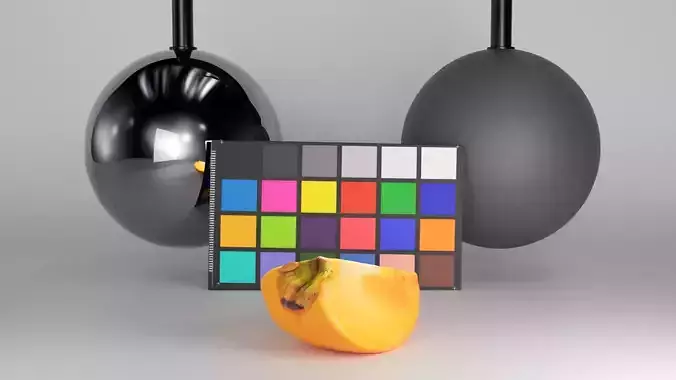 Slice of persimmon 36 Low-poly 3D model