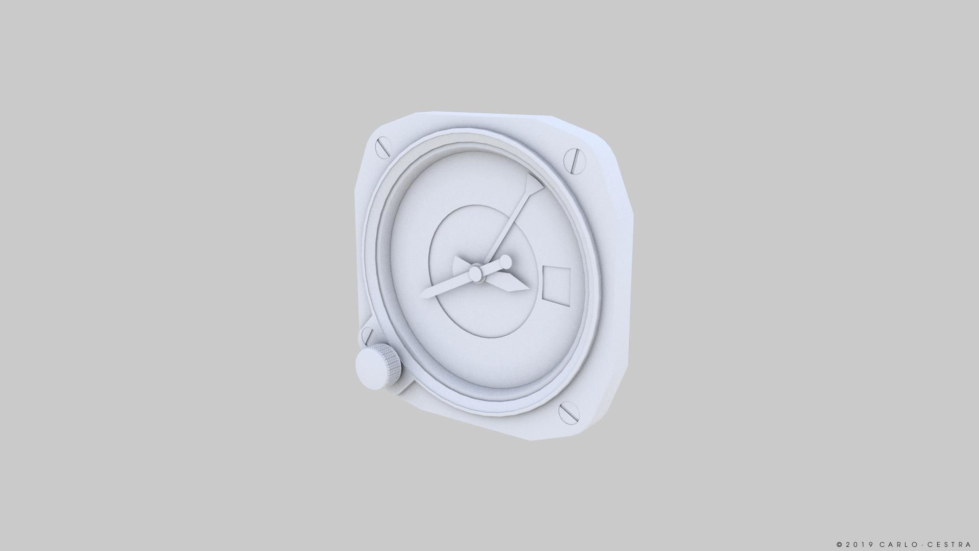 US ALTIMETER GAUGE Low-poly 3D model_12