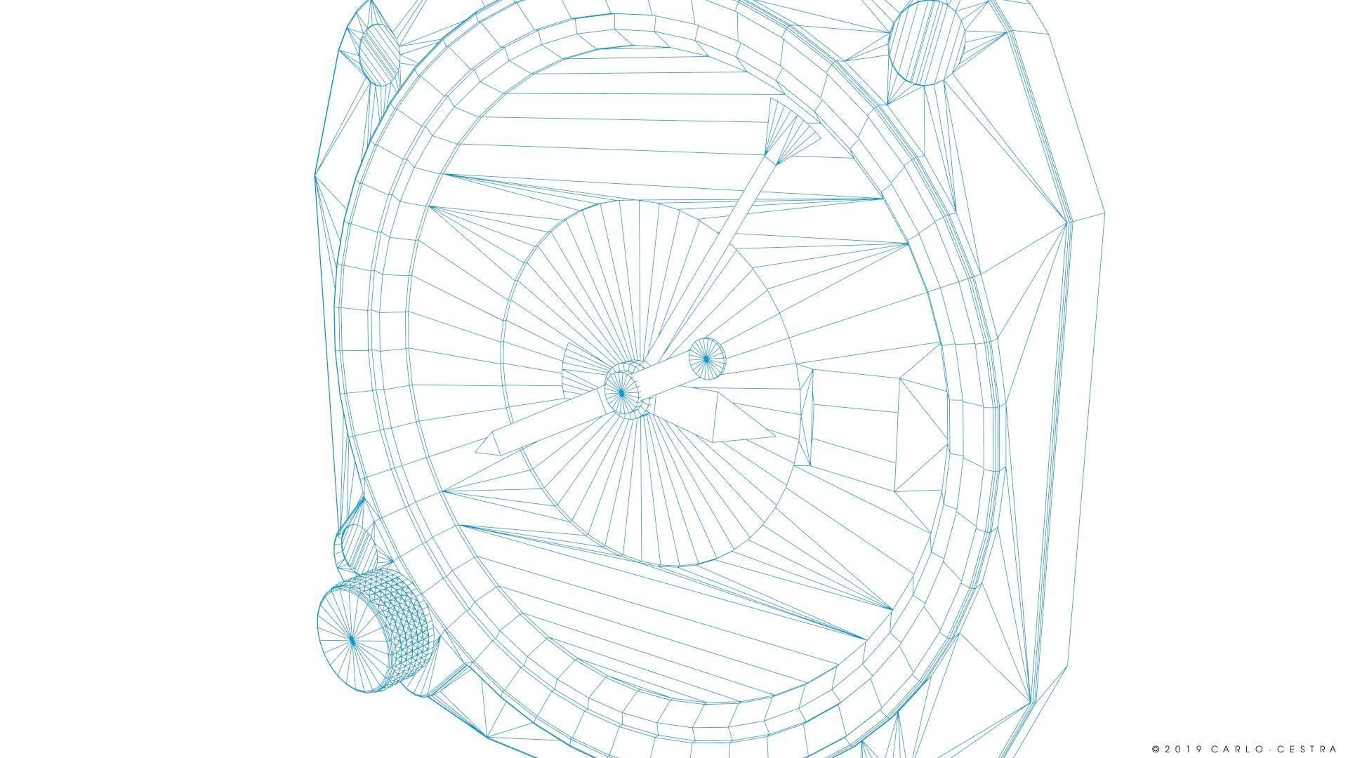 US ALTIMETER GAUGE Low-poly 3D model_19