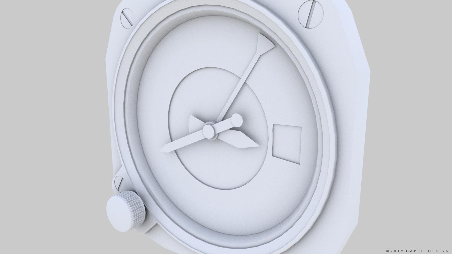 US ALTIMETER GAUGE Low-poly 3D model_13