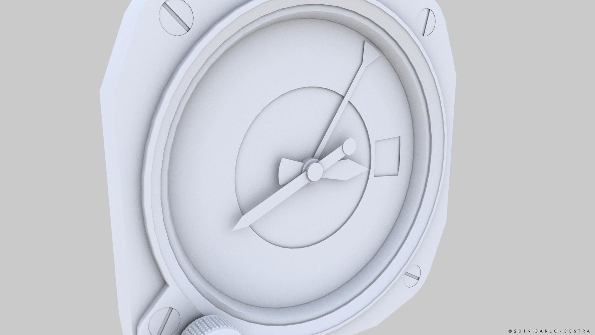 US ALTIMETER GAUGE Low-poly 3D model_14